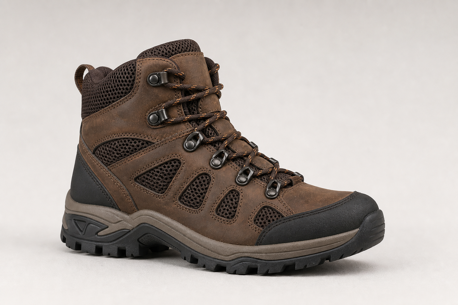 Leather mesh hybrid lifestyle hiking boot
